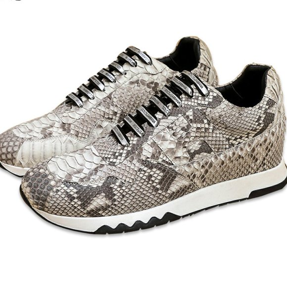 Breathable snakeskin single low upper